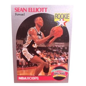 Sean Elliott Rookie 1990 NBA HOOPS #267 Trading Card